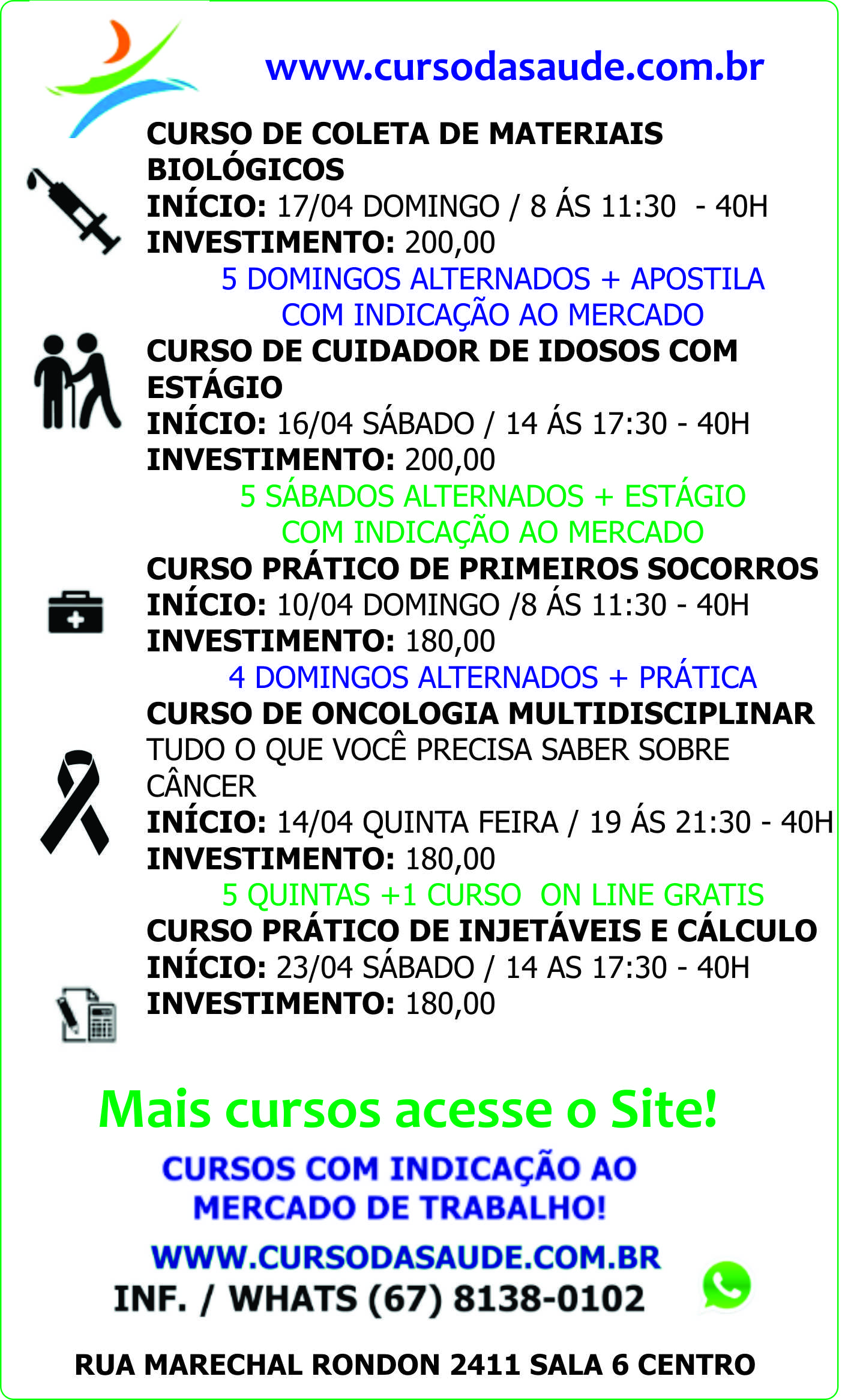 Cursos da area de saude